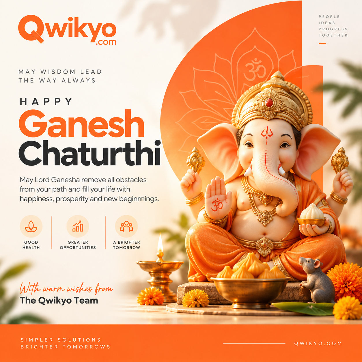 Happy Ganesh Chaturthi – festive greetings from Qwikyo