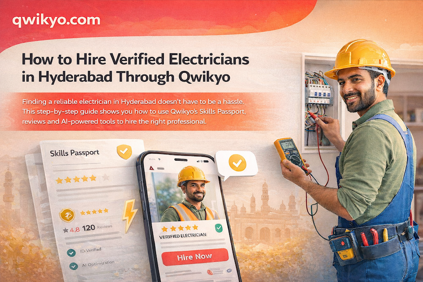 Electrician working in a Hyderabad home