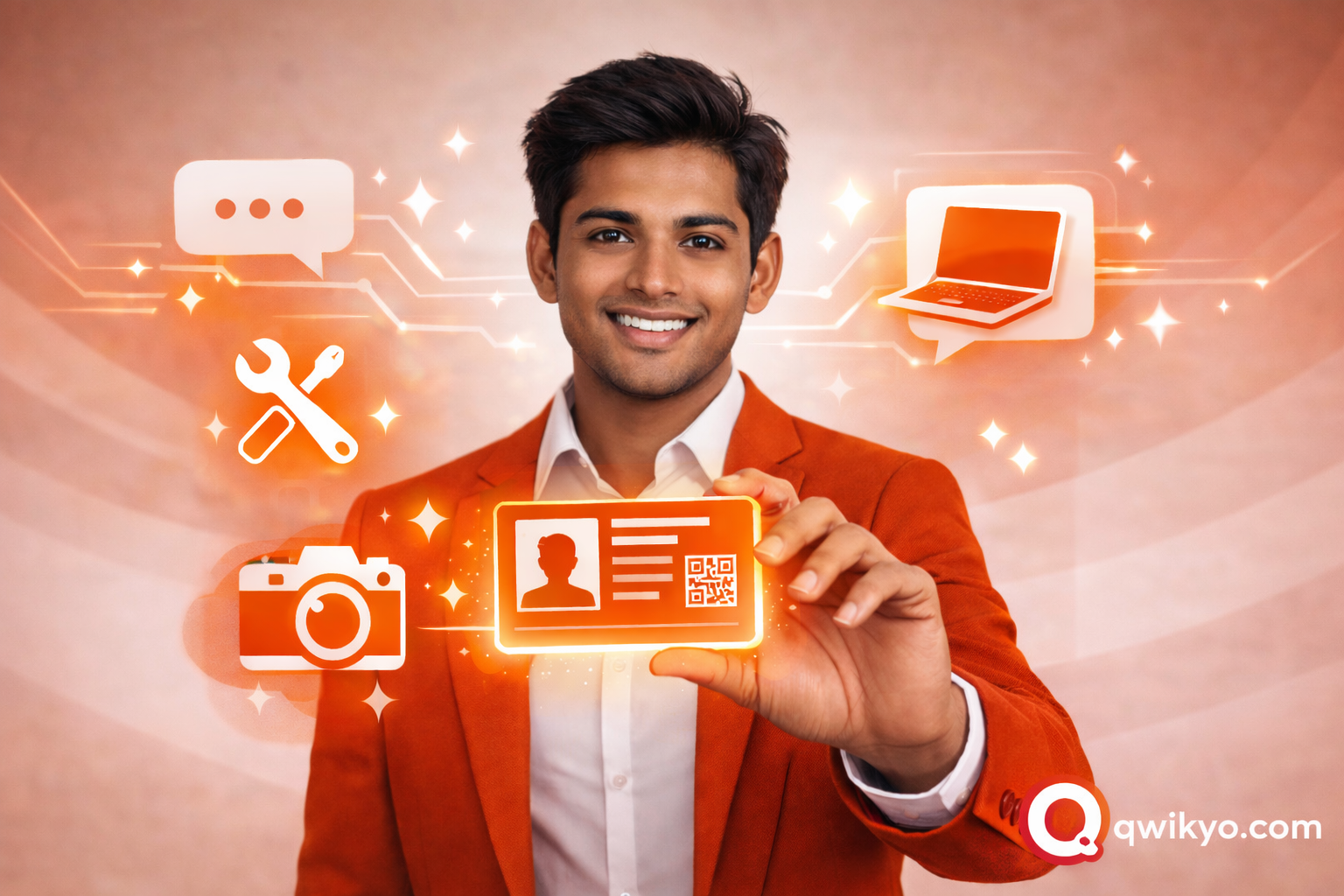 Professional creating their Skills Passport profile on Qwikyo platform